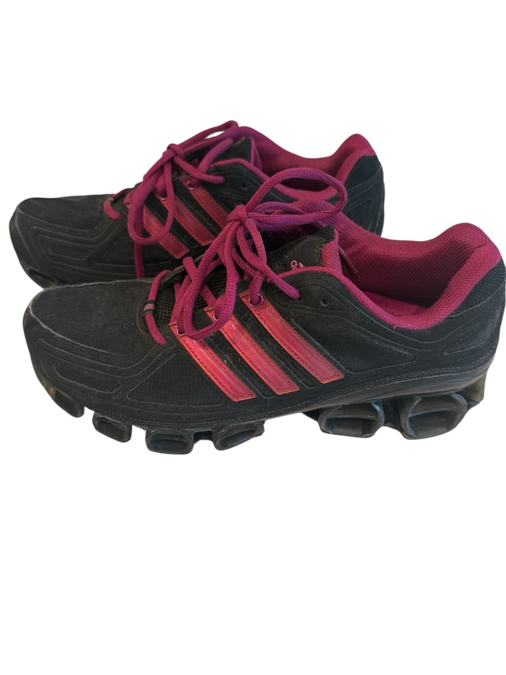 adidas Bounce Black and Magenta Women's Athletic Shoes